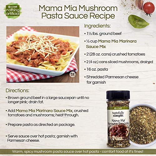 Tastefully Simple Mama Mia Marinara Sauce Mix - Perfect For Seas