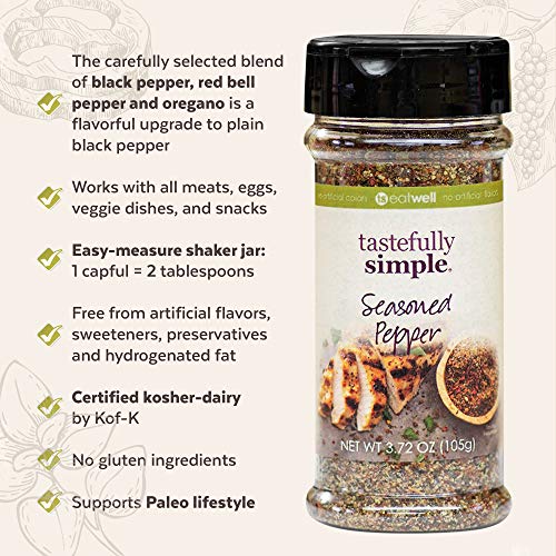 Tastefully Simple Seasoned Pepper, No Msg, All Natural, No Prese