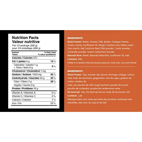 Tastie Choice Cheese Curry Shahi Paneer+Basmati Rice, Ready To