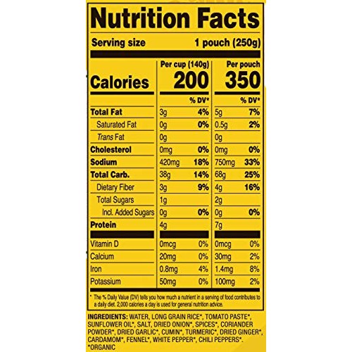 Tasty Bite Organic Basmati Rice 8.8 Ounce Pack Of 6, Indian-St