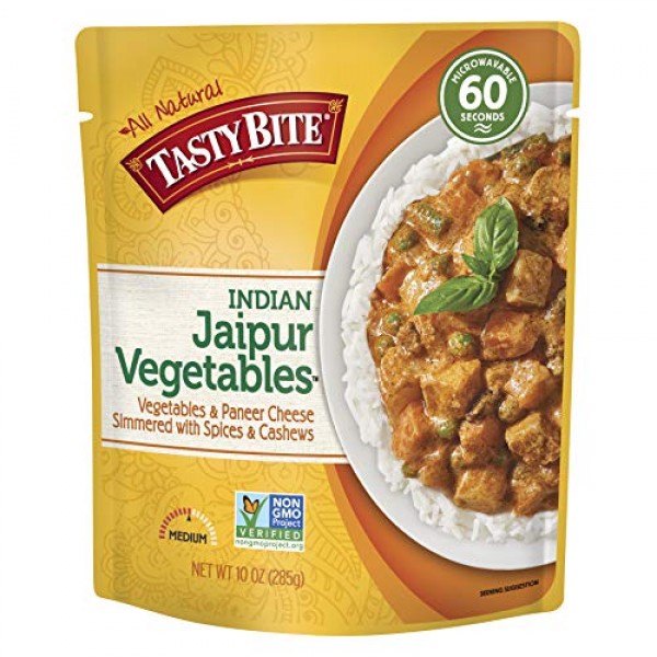 Tasty Bite Indian Entree Jaipur Vegetables 10 Ounce Pack of 6,...