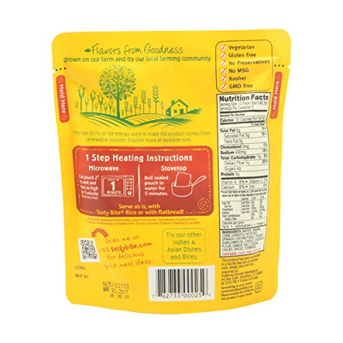 Tasty Bite Indian Entrée, Vegetable Korma, 10 Ounce