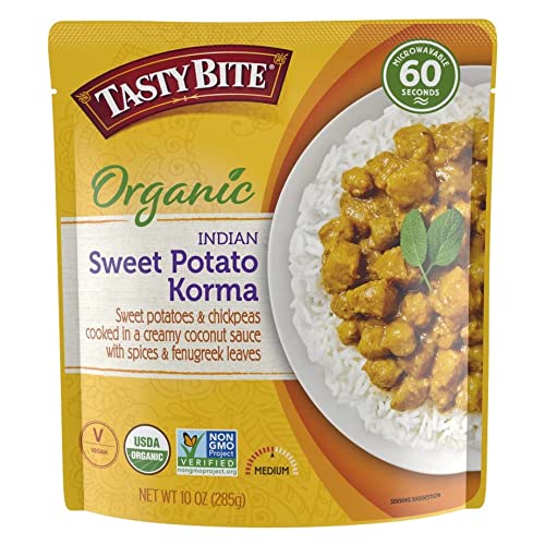 Tasty Bite Organic Sweet Potato Korma, Microwaveable Ready To Ea