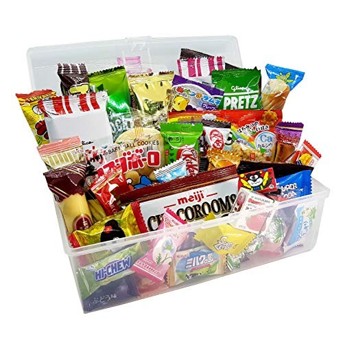 Japanese Snacks Dagashi Assorted Gift Box in Reusable Tote Box 4...