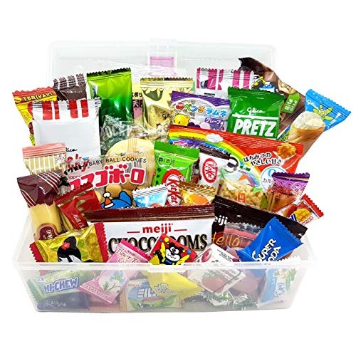 Japanese Snacks Dagashi Assorted Gift Box in Reusable Tote Box 4...
