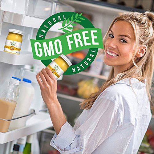 Tasty Superfoods Grass Fed Organic Ghee - Glass Jar Of Pure, Uns