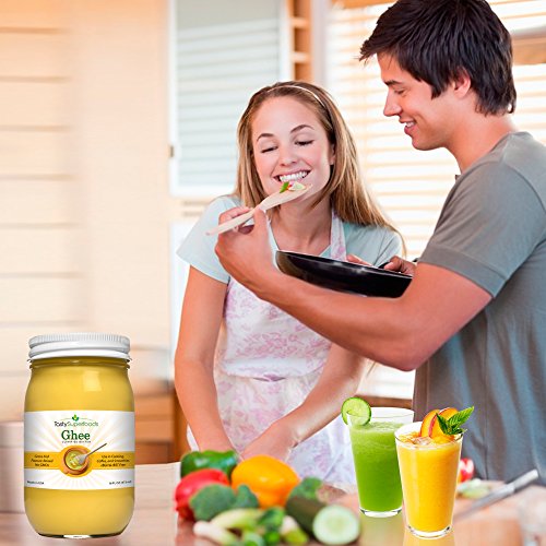 Tasty Superfoods Grass Fed Organic Ghee - Glass Jar Of Pure, Uns