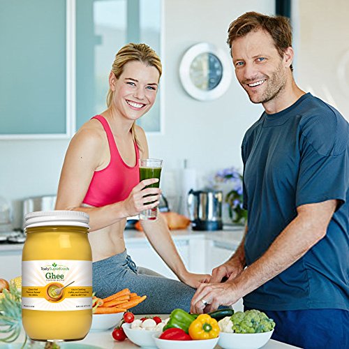 Tasty Superfoods Grass Fed Organic Ghee - Glass Jar Of Pure, Uns