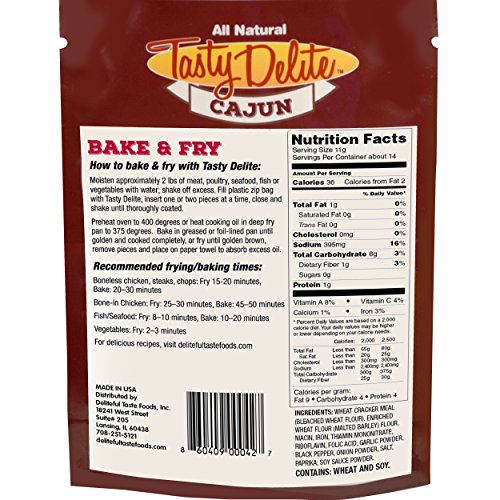 Tasty Delite Coating Mix, Cajun Seasoned, 5.5 Ounce