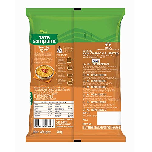 Tata Sampann Indian Pulses High Protein Toor Dal/Red Gram/Pigeon