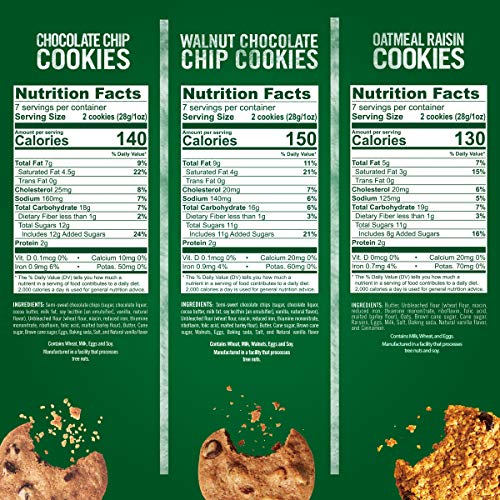 Tates Bake Shop Cookies Variety Pack, Chocolate Chip, Oatmeal R