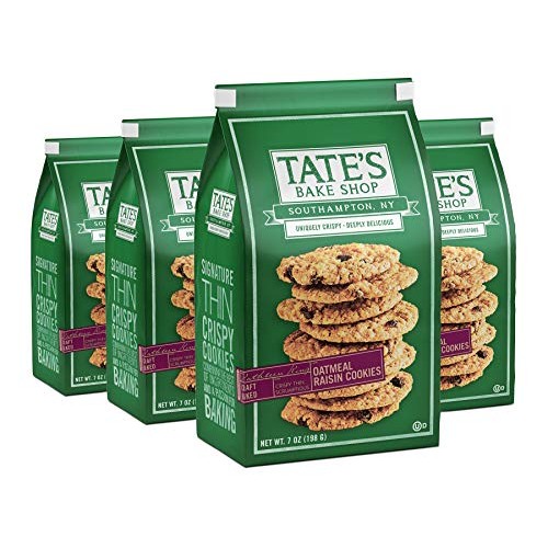 Tates Bake Shop Thin &Amp; Crispy Cookies, Oatmeal Raisin, 7 Oz, 4C
