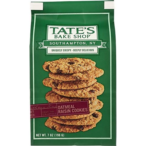 Tates Cookies Oatmeal Raisin, 7 Oz