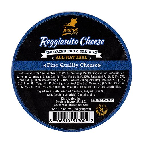 Reggianito Cheese 12.5 Ounce 18 Month Aged Uruguayan Natural G