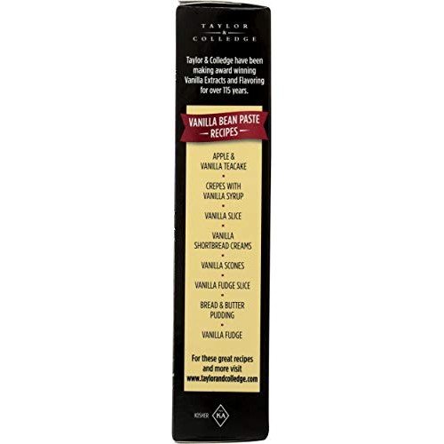 Taylor &Amp; Colledge Paste Tube, Organic Vanilla, 1.7 Ounce