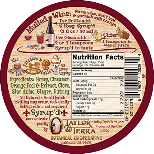 Syrupd Mulling Spice By Taylor &Amp; Terra 32 Fl Oz Concentrated -