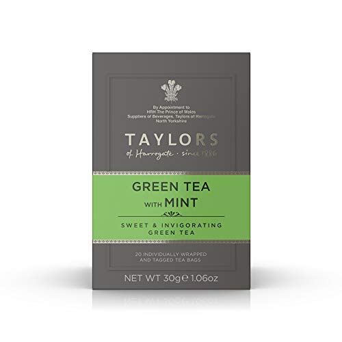Taylors Of Harrogate Green Tea With Mint, 20 Count Pack Of 1