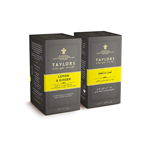 Taylors Of Harrogate Lemon &Amp; Ginger Herbal Tea, 20 Count
