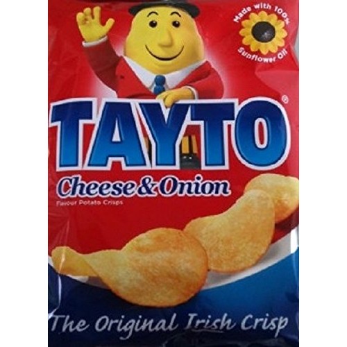 Tayto Cheese &Amp; Onion Crisps From Ireland 25 X 25G Packs