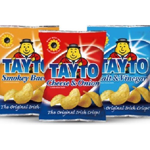 Tayto Variety 12 Pack Crisps From Ireland 12 X 25G