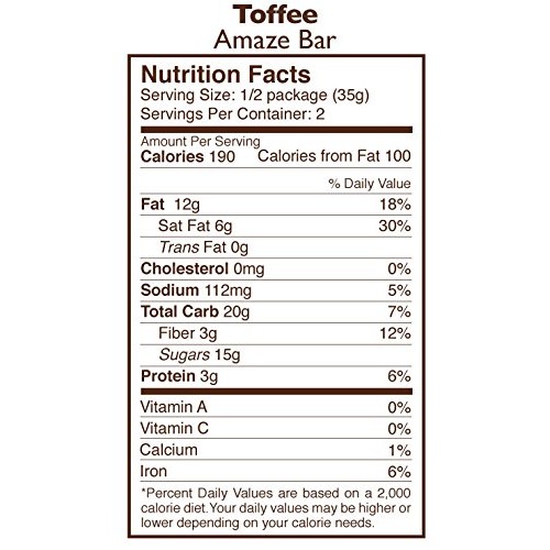 Taza Chocolate Organic Amaze Bar 60% Stone Ground, Toffee Almond