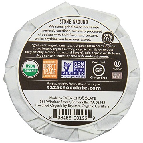 Taza Chocolate Organic Mexicano Disc 50% Dark Chocolate, Spiked