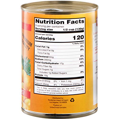 Premium Garbanzo Beans Chick Peas 14 Oz - Pack Of 6