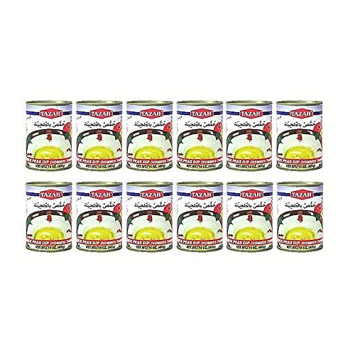 Tazah Hummus With Tahina Sauce Premium Quality14Oz. 12 Cans حمص