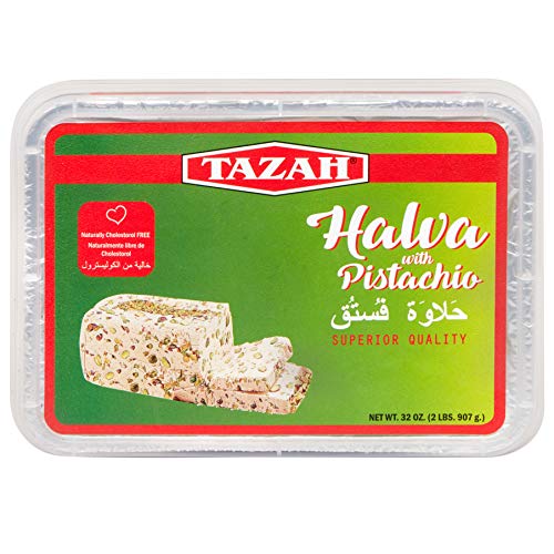 Tazah Premium Halva With Pistachio 32 Ounce