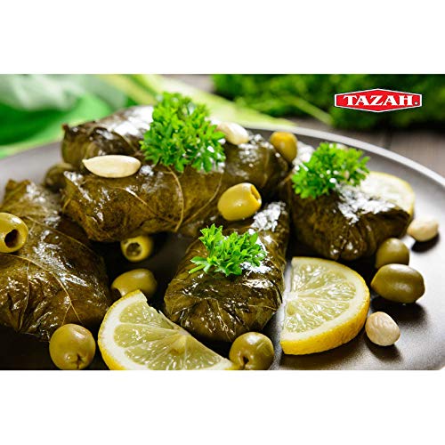 Tazah Premium Stuffed Grape Leaves Dolmas 14.1 Ounce 400 Grams