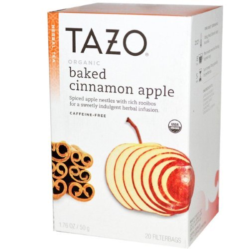 Tazo Organic Baked Cinnamon Apple Herbal Tea 20 Bags Pack Of 6