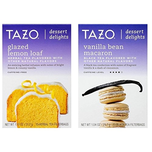 Tazo Dessert Inspired Flavored Tea 2 Flavor Variety Bundle, 1