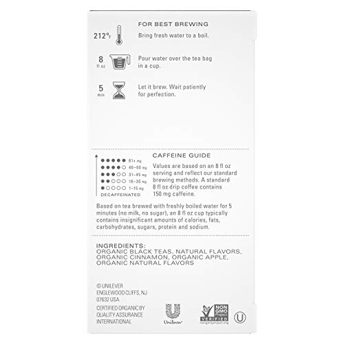 Tazo Black Tea, Organic Peach Cobbler, 20 ct