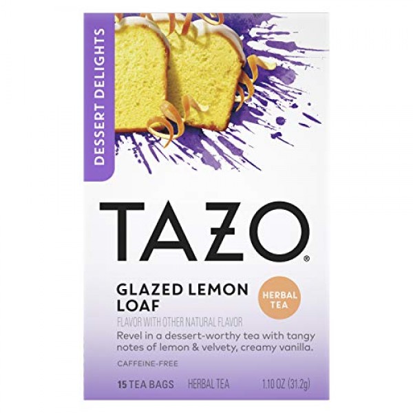 Tazo Dessert Delights Tea Glazed Lemon Loaf, 15 Tea Bags
