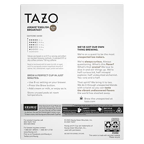 TAZO K-Cups for Bold Traditional Breakfast-Style Black Tea, 22 T...