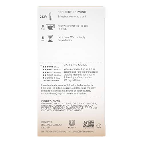 Tazo Organic Chai Tea Bags For A Warm Spiced Chai Black Tea Mode