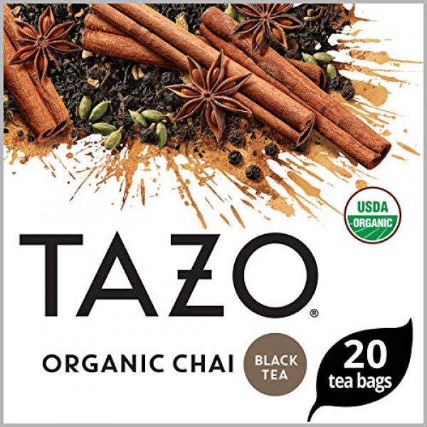 Tazo Organic Chai Tea Bags For a Warm Spiced Chai Black Tea Mode...