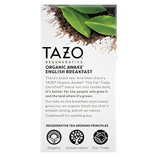 TAZO Tea Bags, Black Tea, Regenerative Organic Awake English Bre...