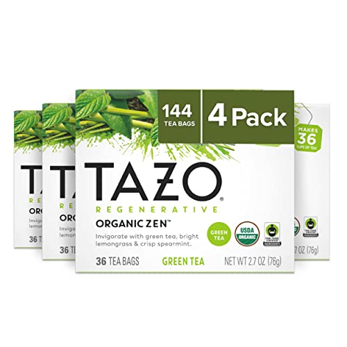 TAZO Tea Bags, Green Tea, Regenerative Organic Zen Tea, 36 Tea B...