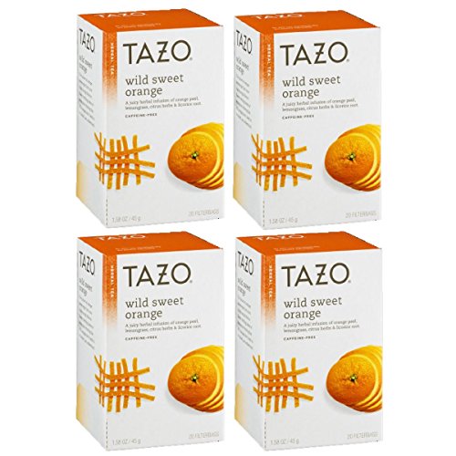 Tazo Wild Sweet Orange Herbal Tea, 20 Ct Pack Of 4