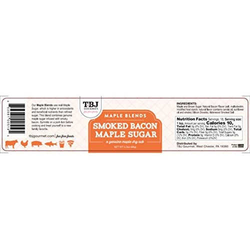 Tbj Gourmet, Smoked Bacon Maple Sugar 2.3 Oz Pack Of 1
