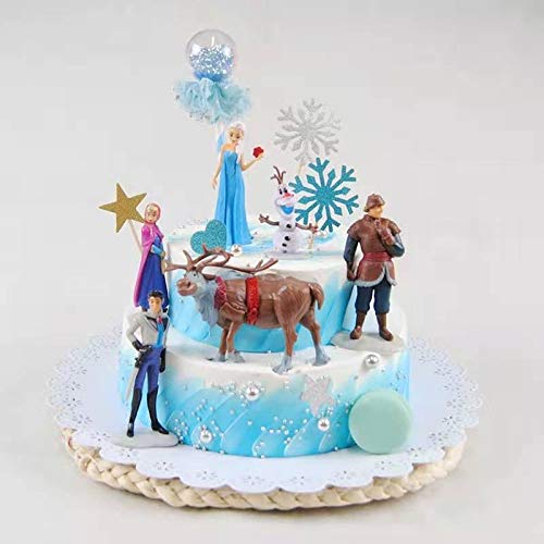Frozen Cake Topper Figures Set 6Pcs Frozen Cake Decorations For