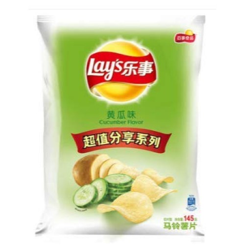 樂事食品/Lays Pepsi Food Snacks Leshi（乐事 薯片{黄瓜味}145G×10