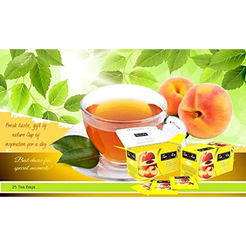 Tea4U Flavored Black TeaBags - Original Ceylon Tea Peach