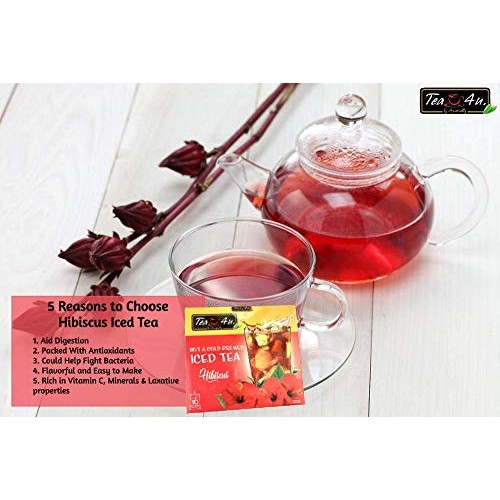 Tea4U Hibiscus Iced Tea Bags - Hot &Amp; Cold Brewed
