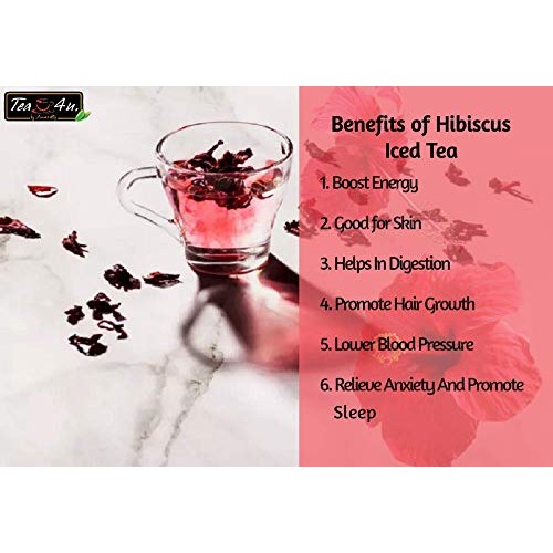 Tea4U Hibiscus Iced Tea Bags - Hot &Amp; Cold Brewed