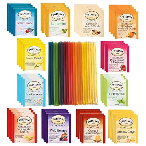 Twinings Tea Sampler Set 12 Flavors Assortment 48 Assorted Tea B...