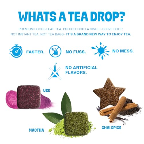 Tea Drops Latte Trio Kit | Organic Dissolvable Bagless Loose Lea...