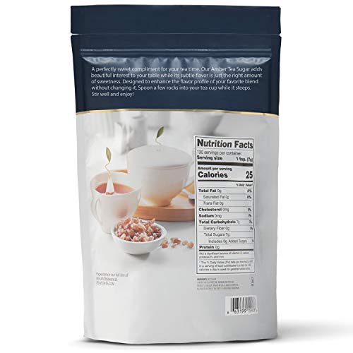 Tea Forte Beet Sugar For Tea And Coffee, Amber Rock Sugar, 2 Pou