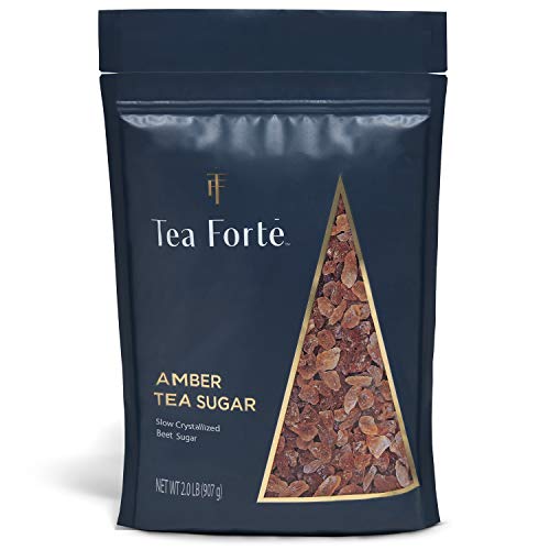 Tea Forte Beet Sugar For Tea And Coffee, Amber Rock Sugar, 2 Pou